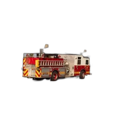 3d render, fire, truck, driving transparent PNG cut-out