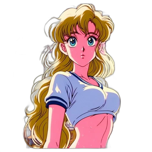 dress, jacket, vaporwave, anime transparent PNG cut-out