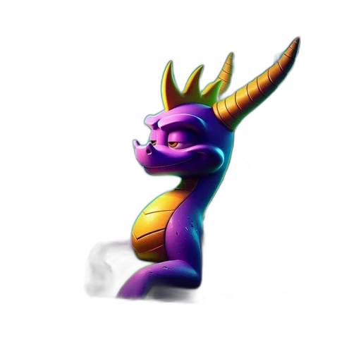 dragon, staff, crown, creature transparent PNG cut-out