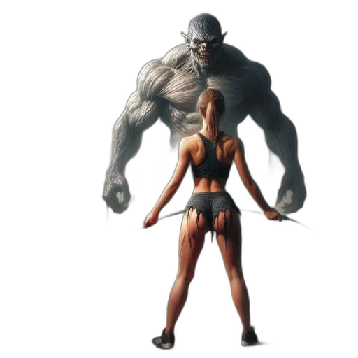 creature, concept art, fantasy art, 3d render transparent PNG cut-out