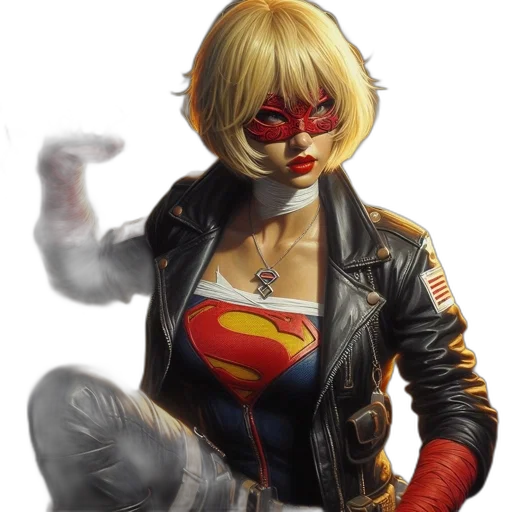 jacket, mask, comic book art, concept art transparent PNG cut-out