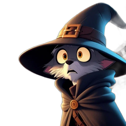 hat, staff, concept art, fantasy art transparent PNG cut-out