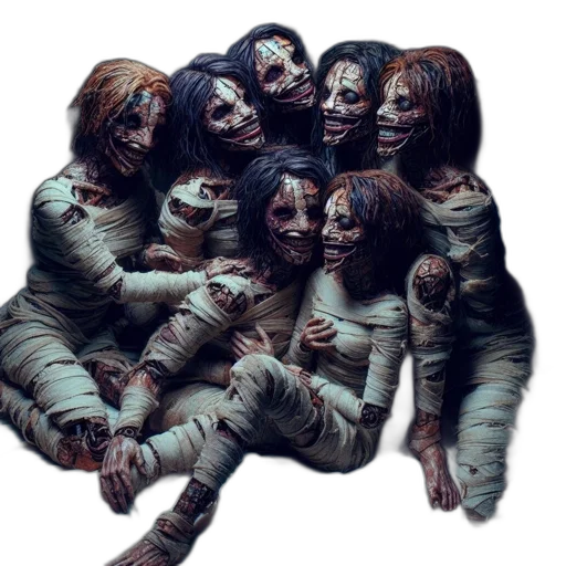 creature, mask, face, staff transparent PNG cut-out