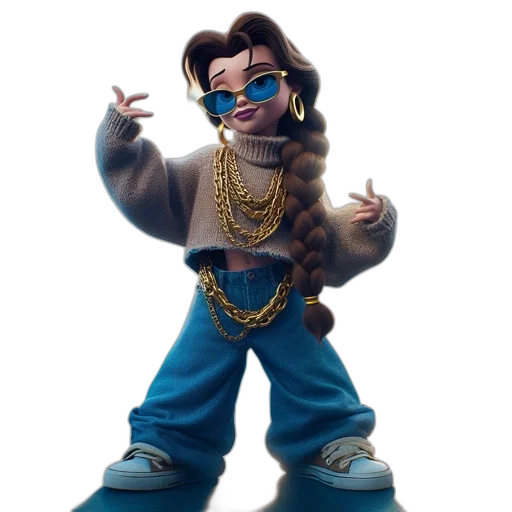 jacket, jewelry, staff, hair transparent PNG cut-out