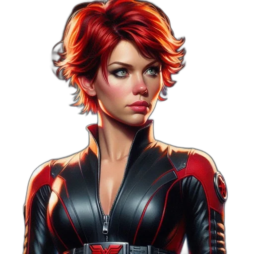 jacket, face, comic book art, concept art transparent PNG cut-out
