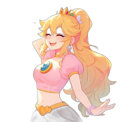 crown, dress, anime, pixel art transparent PNG cut-out