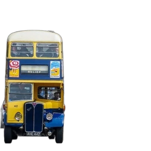 car, double, decker, bus transparent PNG cut-out