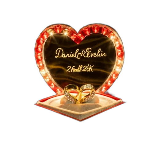 intimate, heart-shaped, frame, adorned transparent PNG cut-out