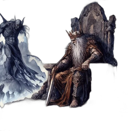 dragon, dress, crown, sword transparent PNG cut-out