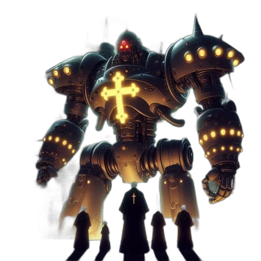 robot, weapon, concept art, fantasy art transparent PNG cut-out