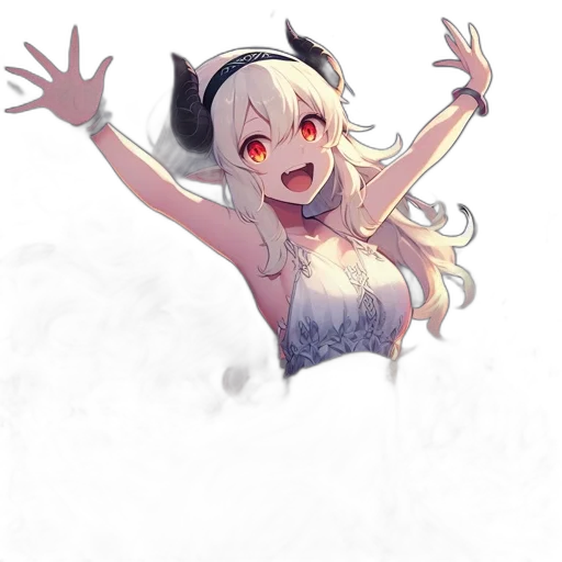 dragon, creature, dress, staff transparent PNG cut-out
