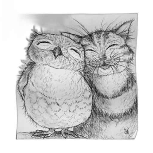 mask, face, animal, pencil sketch transparent PNG cut-out