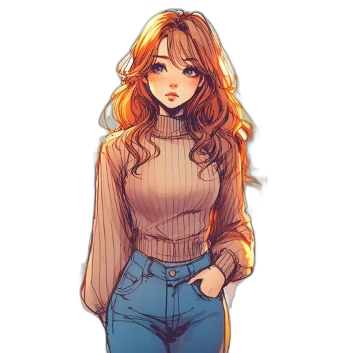 jacket, dress, hair, face transparent PNG cut-out