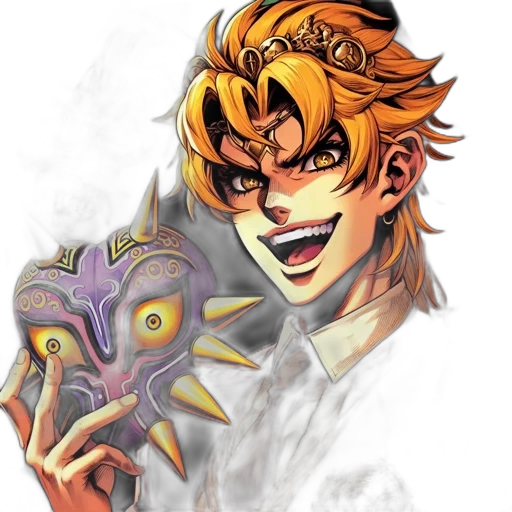mask, crown, face, weapon transparent PNG cut-out
