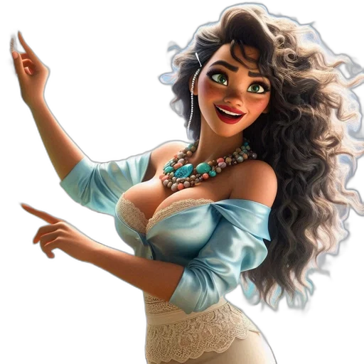 dress, jewelry, fantasy art, cartoon transparent PNG cut-out