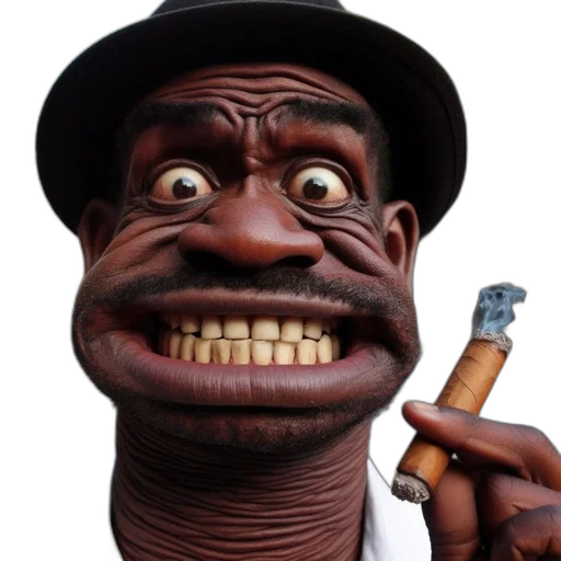 face, hat, staff, animal transparent PNG cut-out