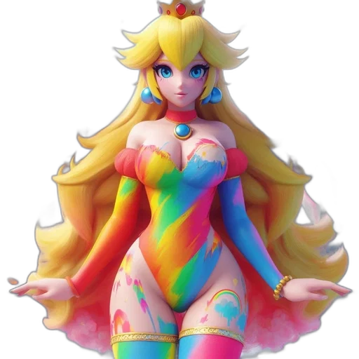 dress, concept art, 3d render, vaporwave transparent PNG cut-out