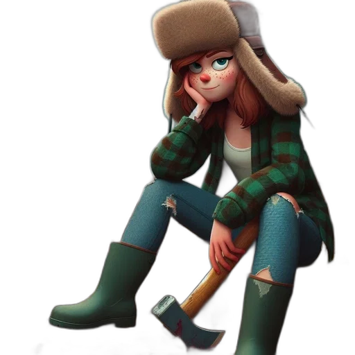 hat, jacket, concept art, 3d render transparent PNG cut-out
