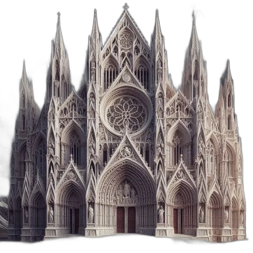 building, crown, 3d render, concept art transparent PNG cut-out