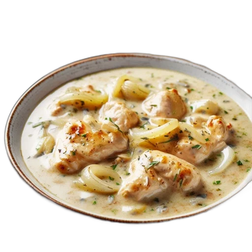 food, hearty, creamy, chicken transparent PNG cut-out