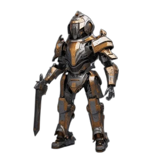 robot, weapon, concept art, 3d render transparent PNG cut-out