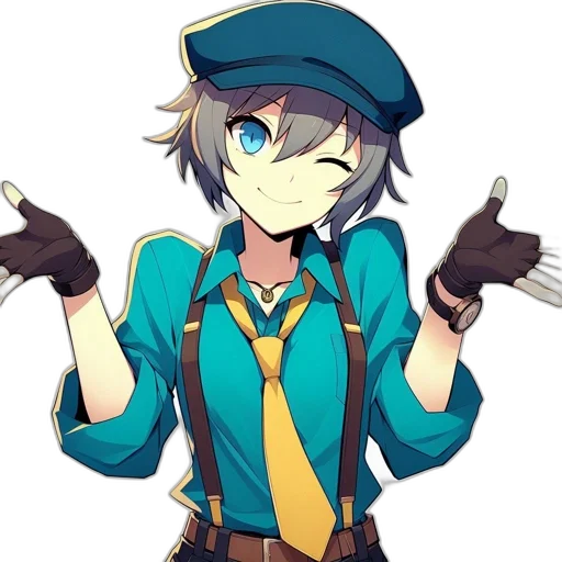 staff, hat, weapon, jacket transparent PNG cut-out