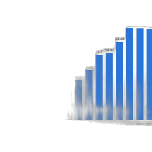 bar, graph, showing, growth transparent PNG cut-out