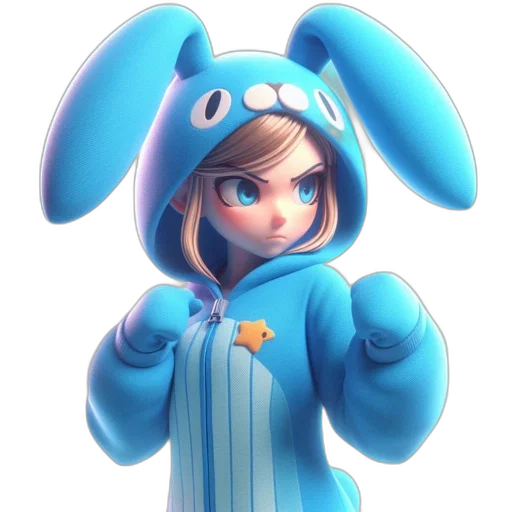 staff, creature, dress, 3d render transparent PNG cut-out