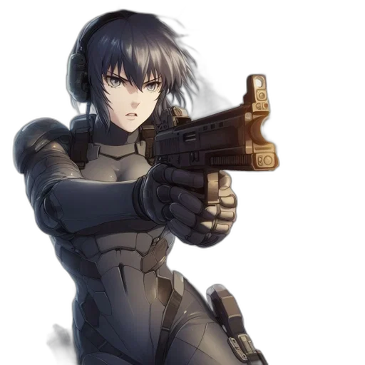 weapon, robot, cyberpunk, anime transparent PNG cut-out