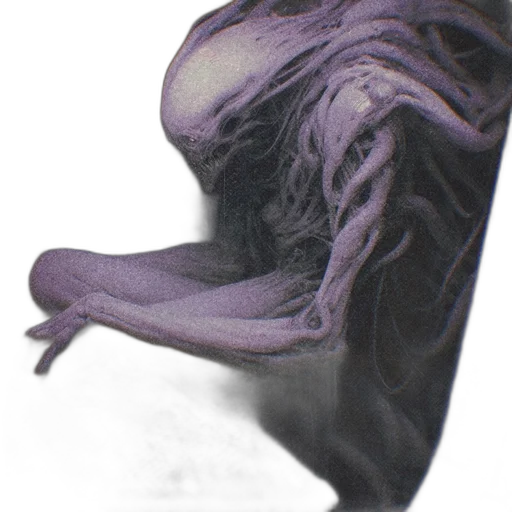 creature, hair, mask, dress transparent PNG cut-out