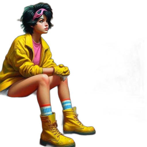 jacket, shoes, concept art, photorealistic transparent PNG cut-out