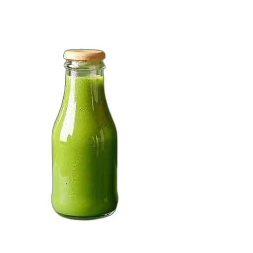 bottle, food, green, two transparent PNG cut-out