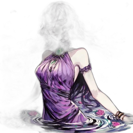 dress, jewelry, mask, watercolor transparent PNG cut-out