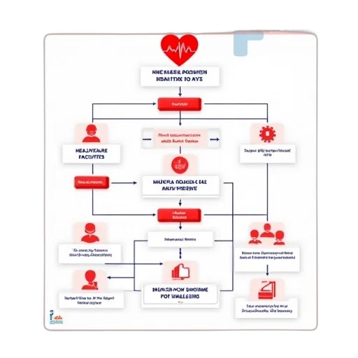 flowchart, red, white, background transparent PNG cut-out
