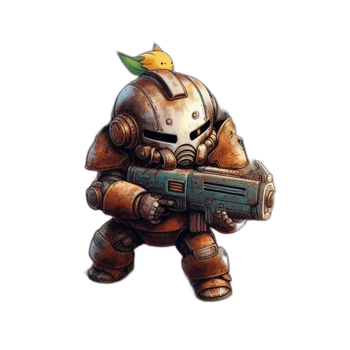 weapon, robot, mask, staff transparent PNG cut-out