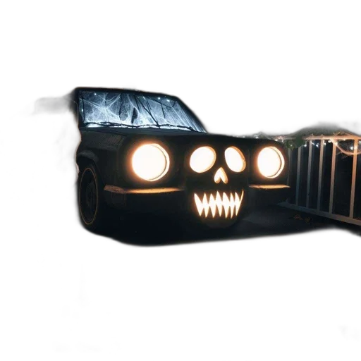 car, mask, weapon, crown transparent PNG cut-out