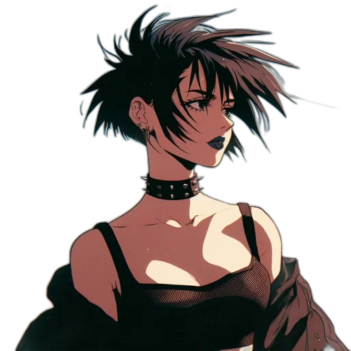 jewelry, cyberpunk, anime, concept art transparent PNG cut-out