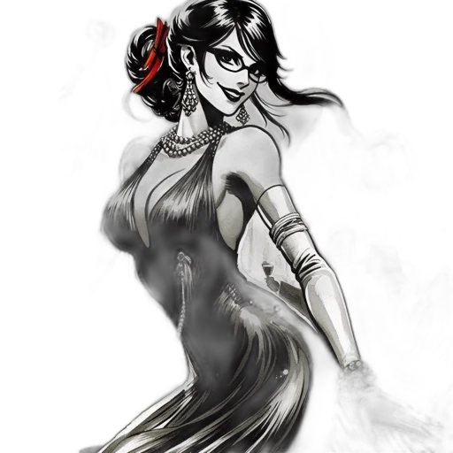 dress, fantasy art, concept art, comic book art transparent PNG cut-out