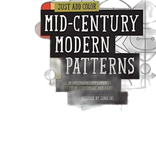 mid-century, modern, patterns, just transparent PNG cut-out