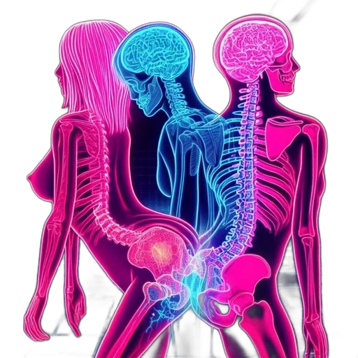 jewelry, neon lights, neon, three transparent PNG cut-out