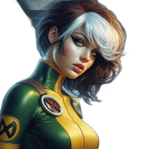 face, jacket, robot, comic book art transparent PNG cut-out
