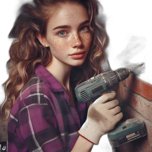 weapon, hair, robot, face transparent PNG cut-out