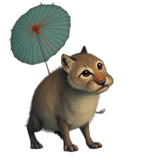 umbrella, animal, staff, hat transparent PNG cut-out