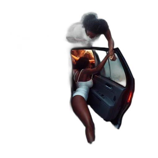 car, dress, umbrella, hat transparent PNG cut-out