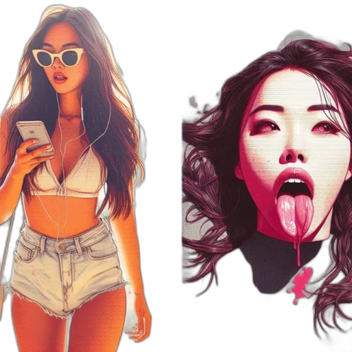 comic book art, concept art, photorealistic, cartoon transparent PNG cut-out