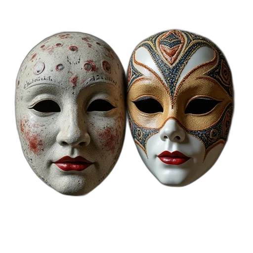 mask, jewelry, photorealistic, 3d render transparent PNG cut-out