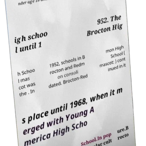 brocton, hig, schoo, mas transparent PNG cut-out