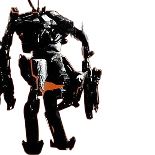 robot, weapon, concept art, 3d render transparent PNG cut-out