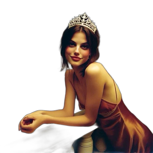 crown, dress, jewelry, photorealistic transparent PNG cut-out