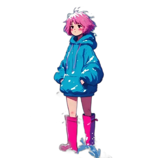 jacket, staff, creature, dress transparent PNG cut-out